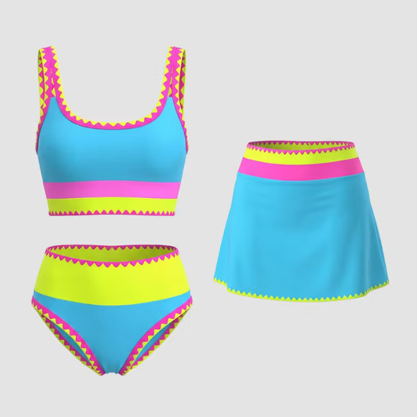 Trīsdaļīgs sieviešu bikini komplekts