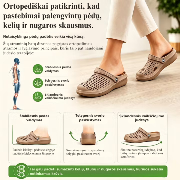 Īpaši ērtas ortopēdiskas vasaras čības