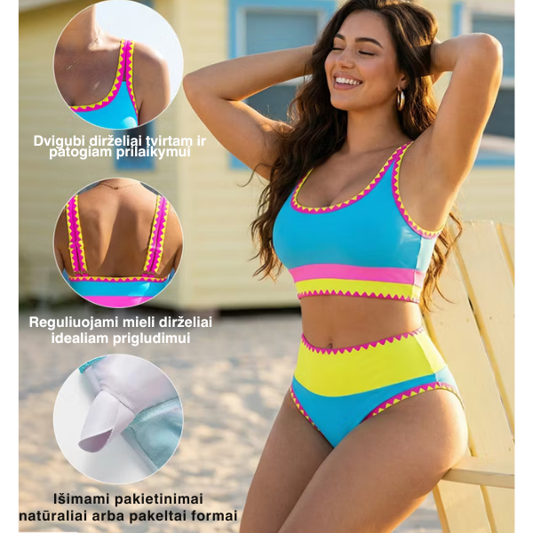 Trīsdaļīgs sieviešu bikini komplekts