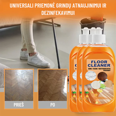 Universāls dezinficējošs un atjaunojošs grīdas tīrīšanas līdzeklis