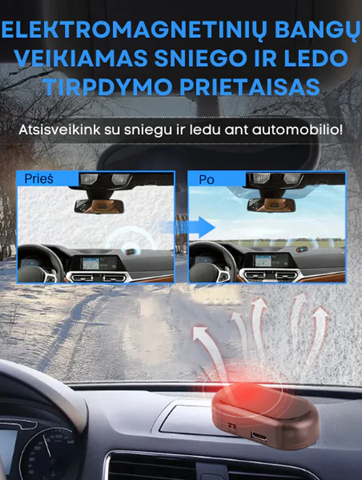 Elektromagnētisko viļņu iedarbības sniega un ledus kausēšanas ierīce