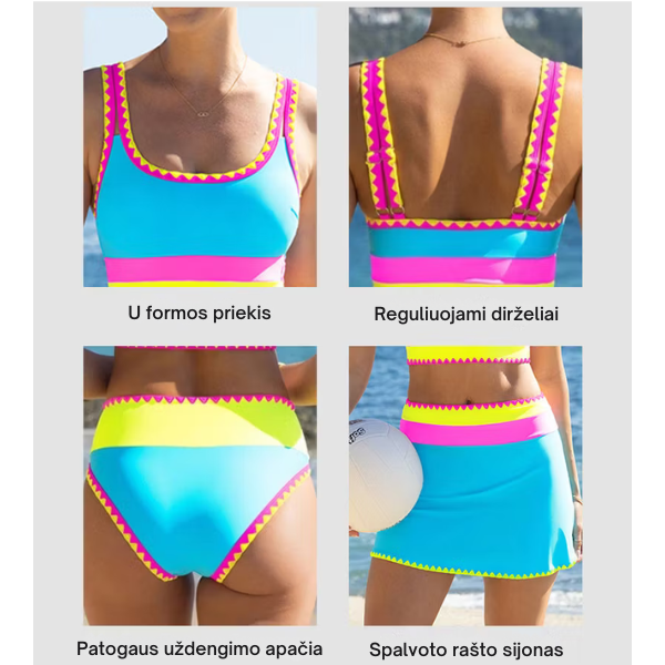 Trīsdaļīgs sieviešu bikini komplekts