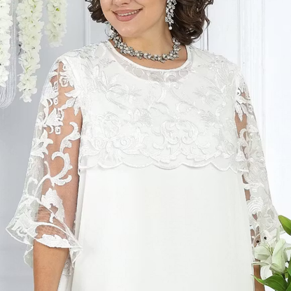 Izšūta šifona sieviešu kleita